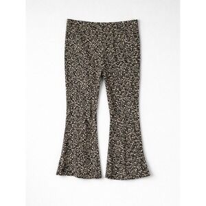 Nordstrom Womens Wide Leg Flare Pants Size Large Bohemian Cheetah Festival